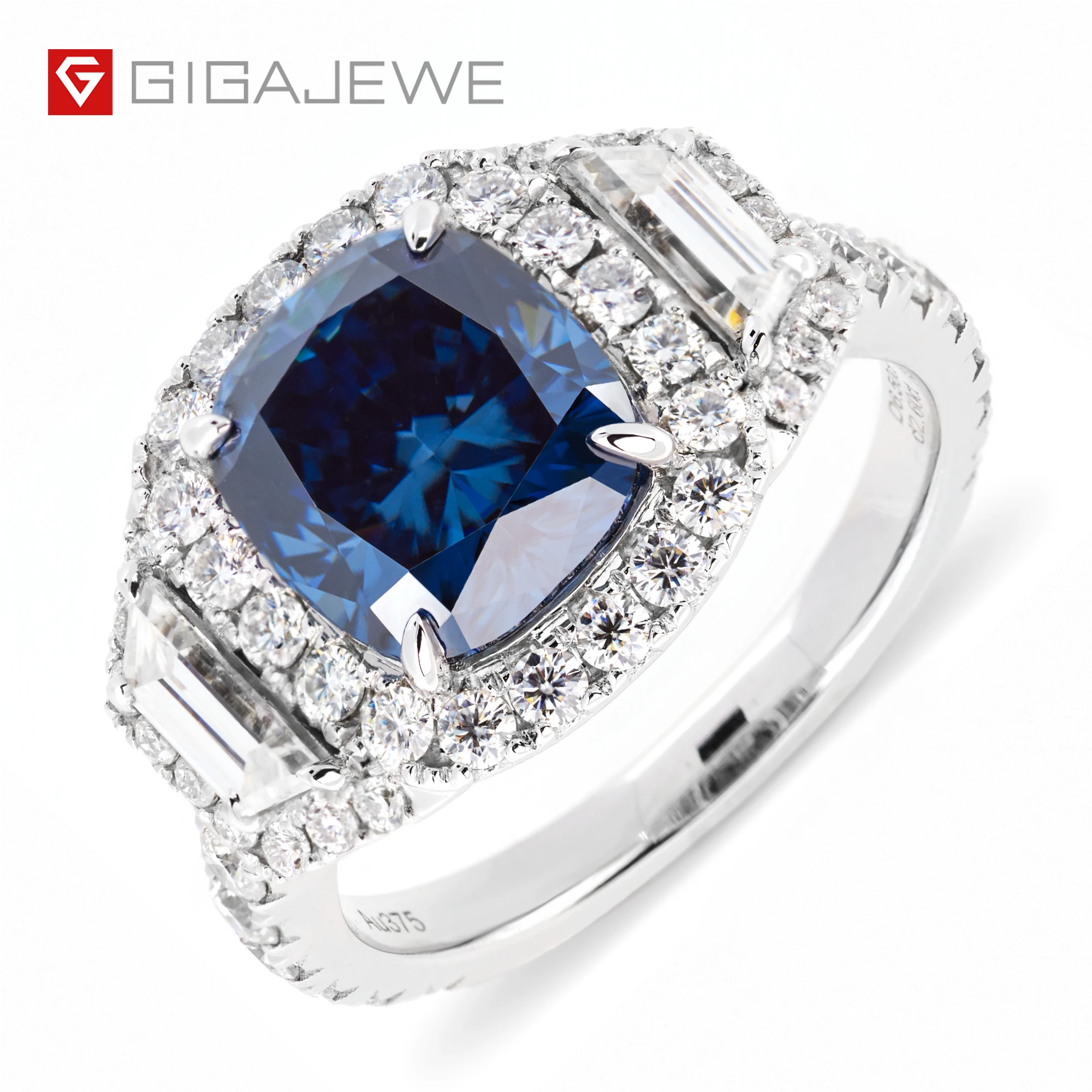 GIGAJEWE Customize Jewelry 9k/14k/18k white gold gemstone women wedding engagement moissanite 14k gold ring