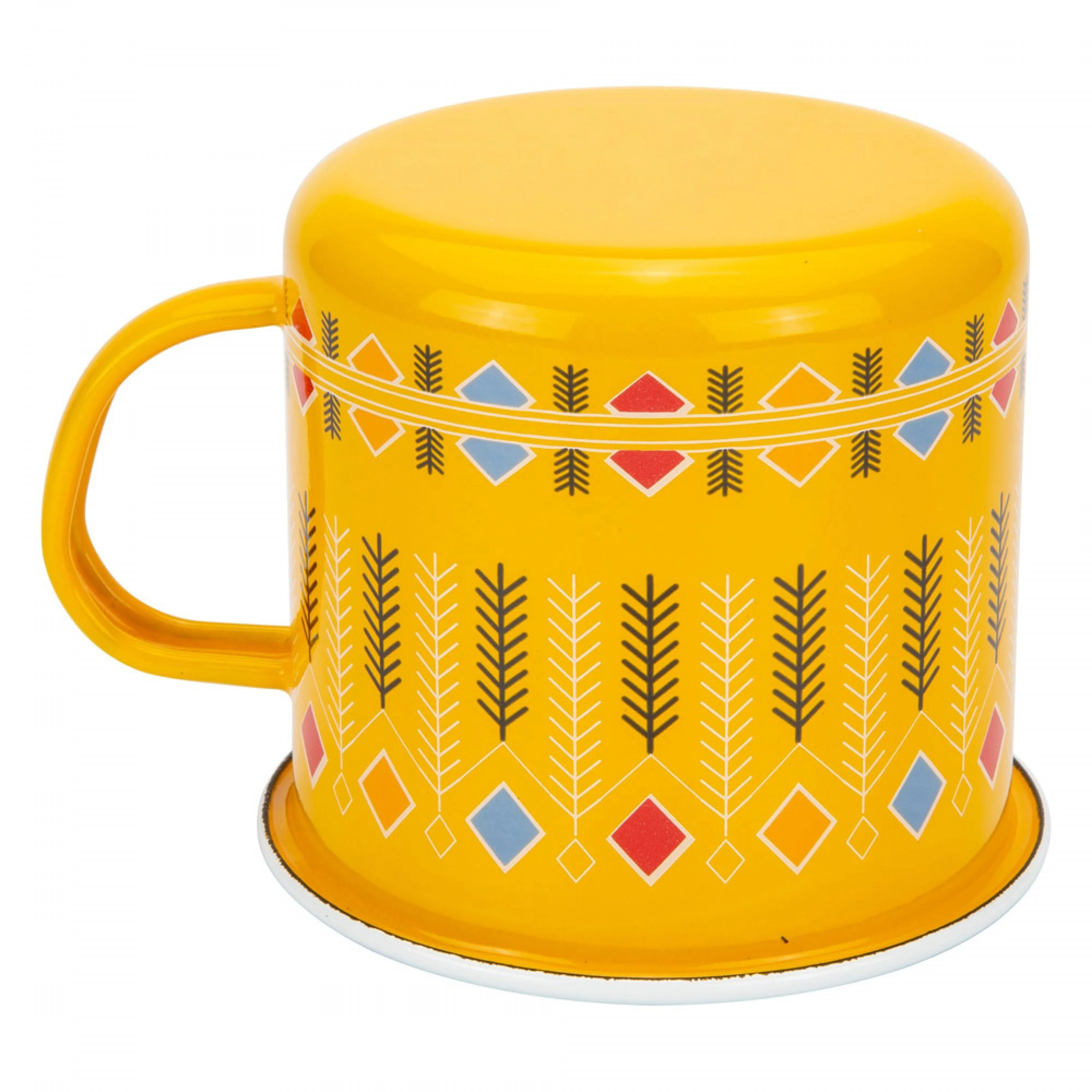 Printed Enamel Mugs Camping Cup Coffee China Drink Ware Mug 12OZ 350ml Small Order Accepted 500ml