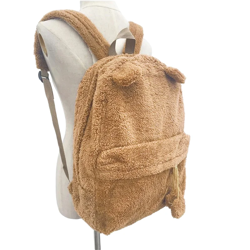 Soft Bear Teddy Plush Backpack Fashion Cartoon bookBags Kids toddler School Bags Cute Child Schoolbag mini Plush Backpack