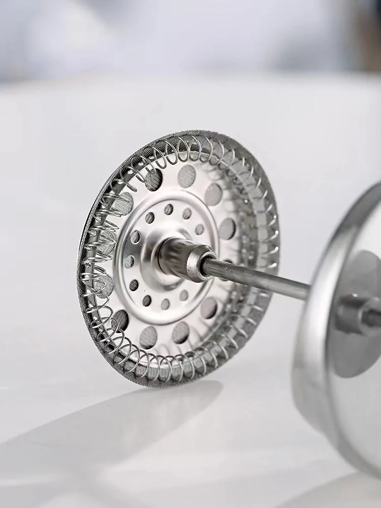 Cheap 800ml Double Wall Bright Camping Metal Coffee French Press Travel Mug Coffee Plunger