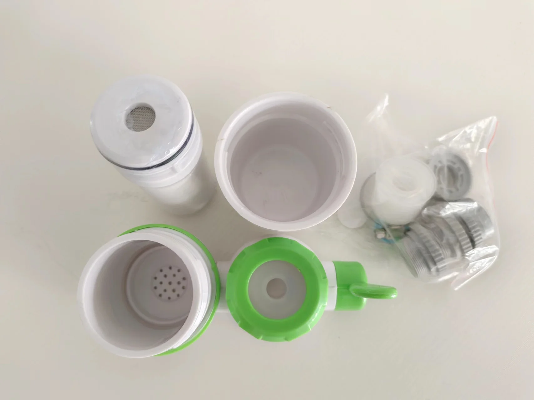 Exquisite visual kitchen faucet water purifier, mini tap water filter with ceramic carbon filter cartridge