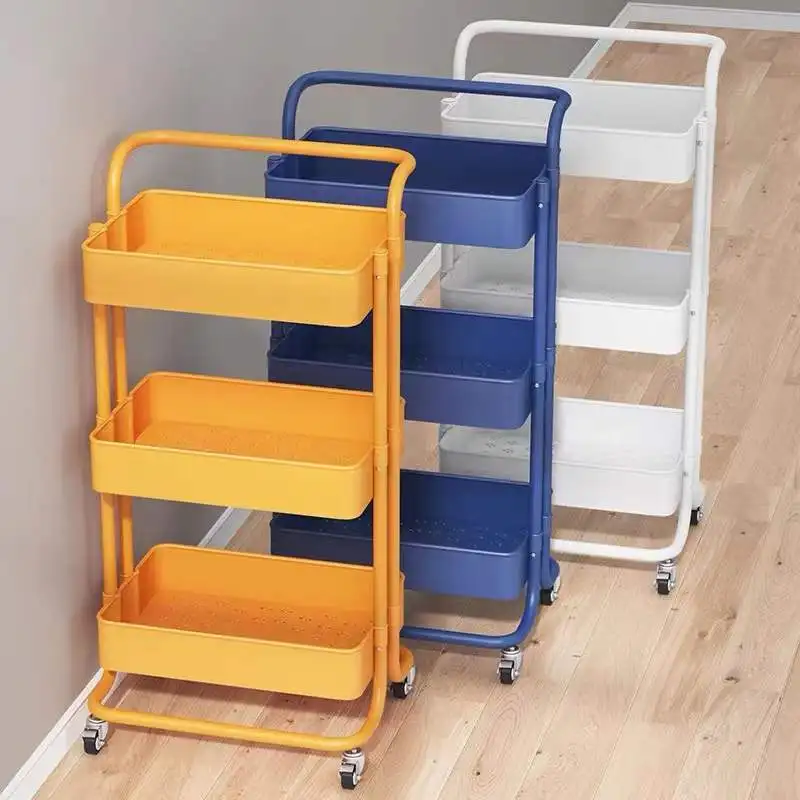 2022 hot sale ultra low price 3 Tier Kitchen Storage Rack Trolley
