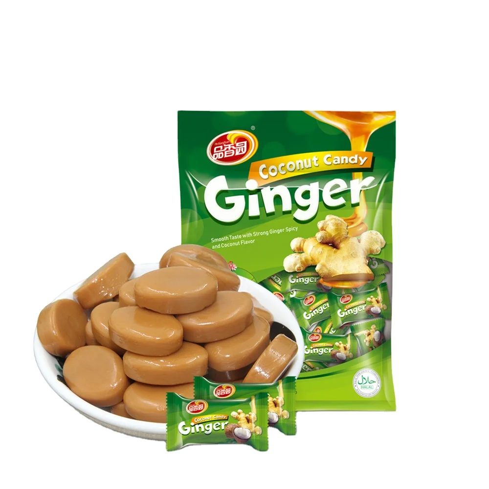 Горячая продажа сладкий gingerbon кокосовый Имбирь Твердые конфеты