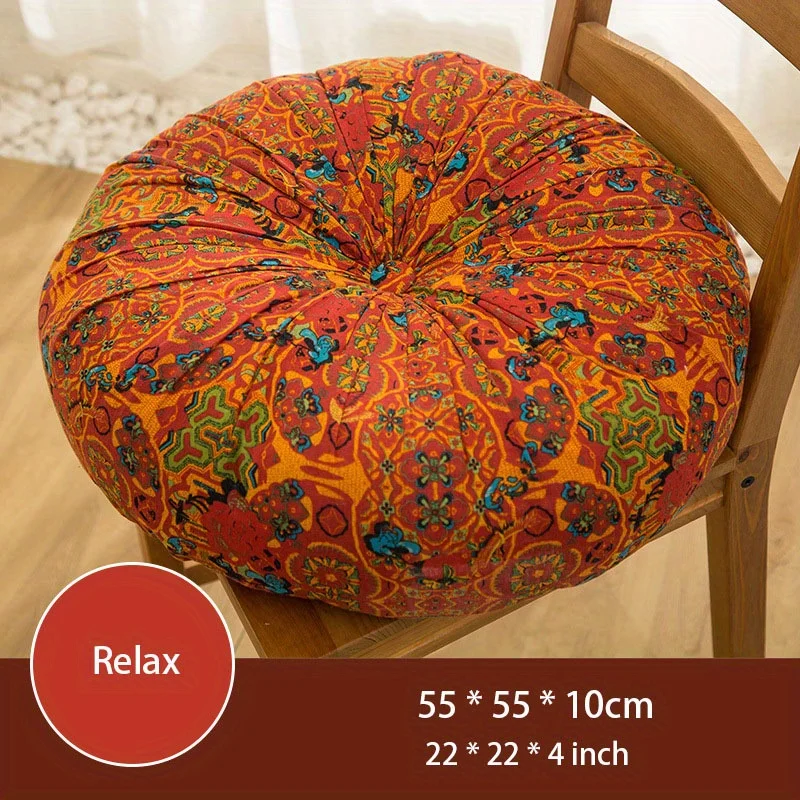 Bohemian Style Thickened Floor Cushion Seat Vintage Moroccan Tatami Floor Pillow For Meditation Home Decor Round Design
