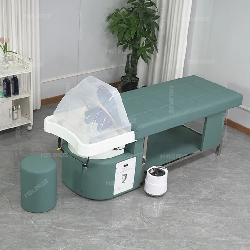 Water Heater Fum Washing Salon Massage Bed Wash  Spa Head Waterfall Bed Shampoo Bed With Water Circlation