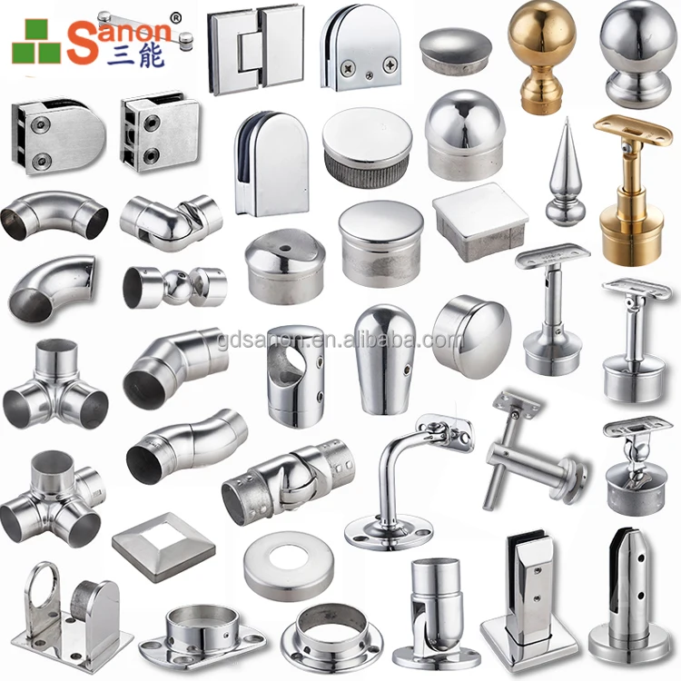 SANON Railing Accessories Manufacturers 50Mm Square Stainless Steel Handrail  End Caps For Pipes