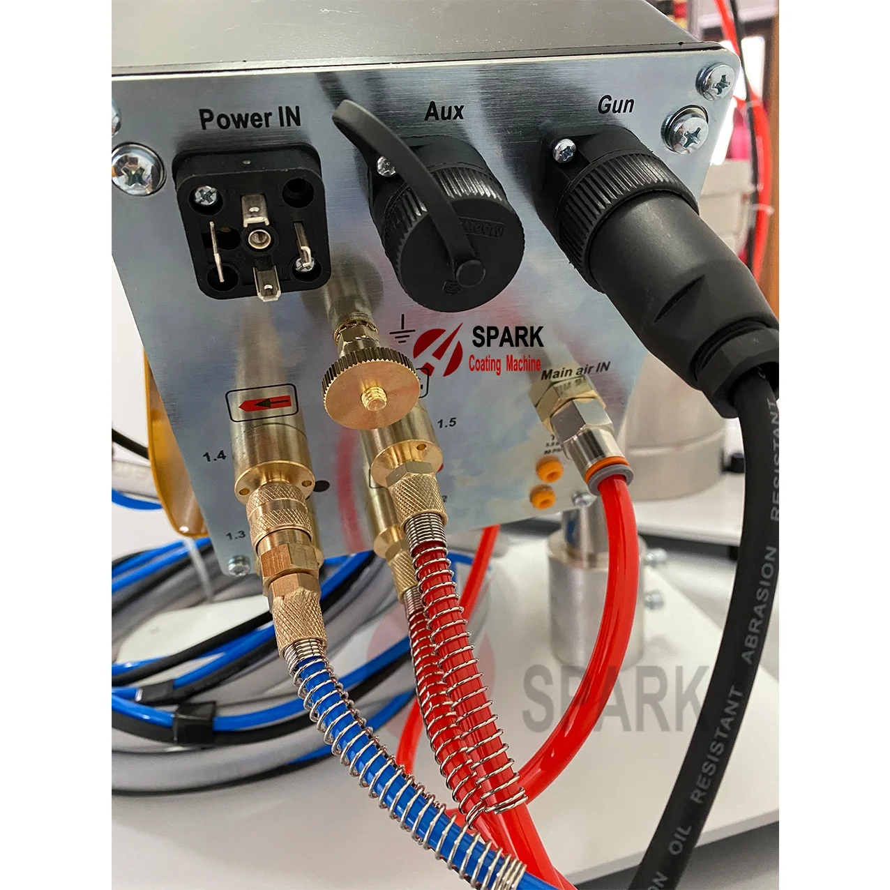 CE GEMA Style Super corona and reciprocatorWheels Powder Gun Electricstatic  Powder Coating manual  automatic spray gun