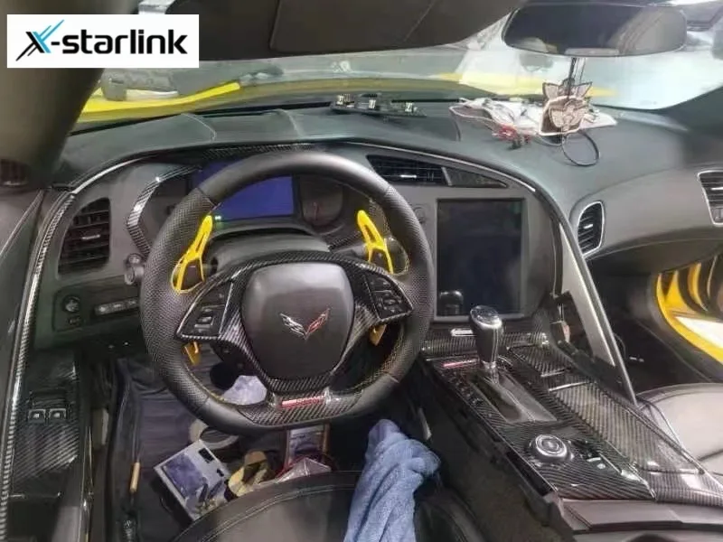 Бесплатная доставка 10 4 дюймов Android12 Автомобильный видео Carplay авто мультимедийный плеер для корвета C7 2013-2019 поддержка 360