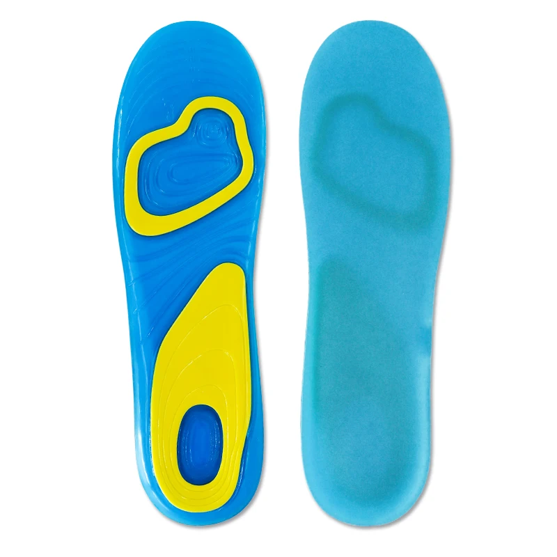 Customizable new silicone non-slip, shock-absorbing, breathable sports insoles