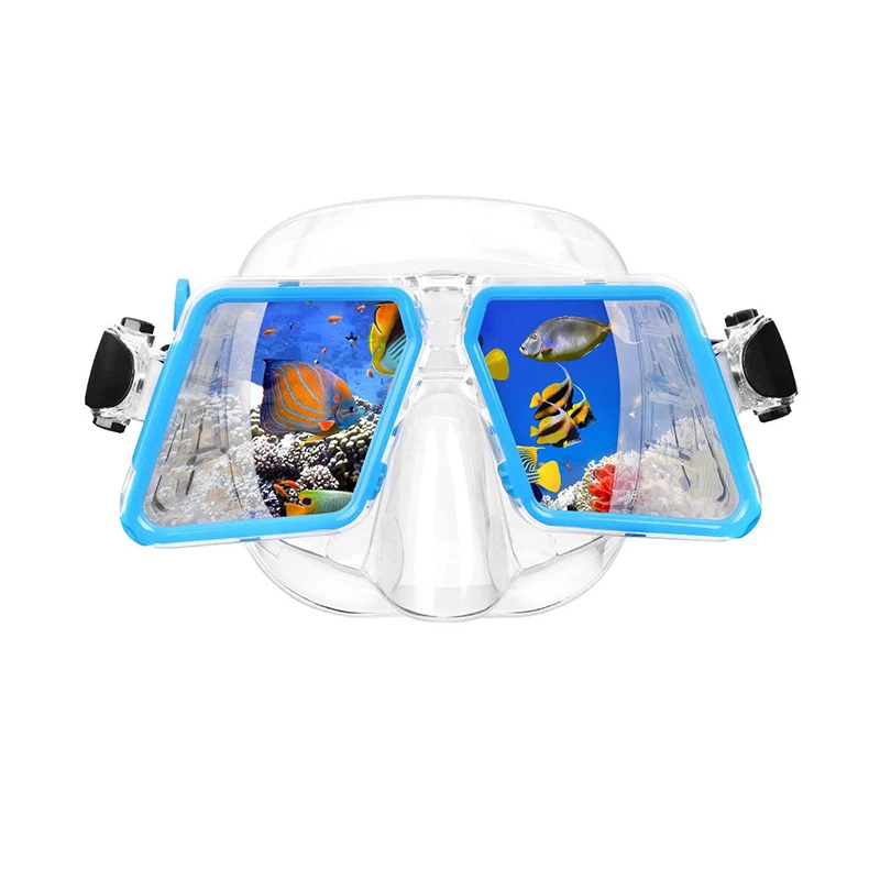 Factory Price Custom New Design Square Frame Snorkel Masks Cool Fashion Adult Diving Mask For Snorkeling