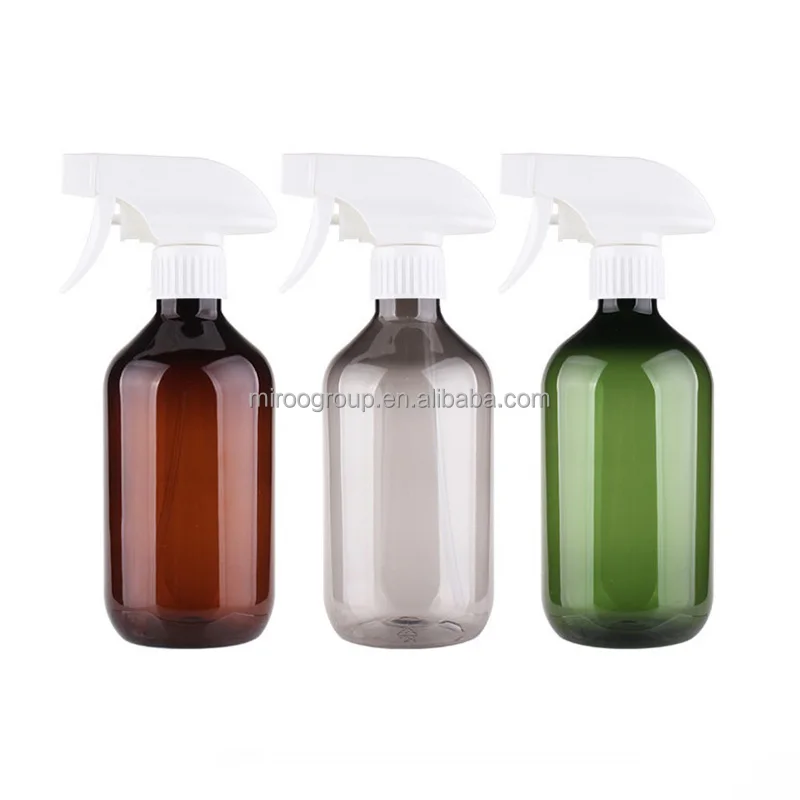100ml-500ml PET Clear Empty Water Mist Trigger Spray Bottle, Trigger Sprayer Plastic Bottles for Cleaning Gardening Packaging