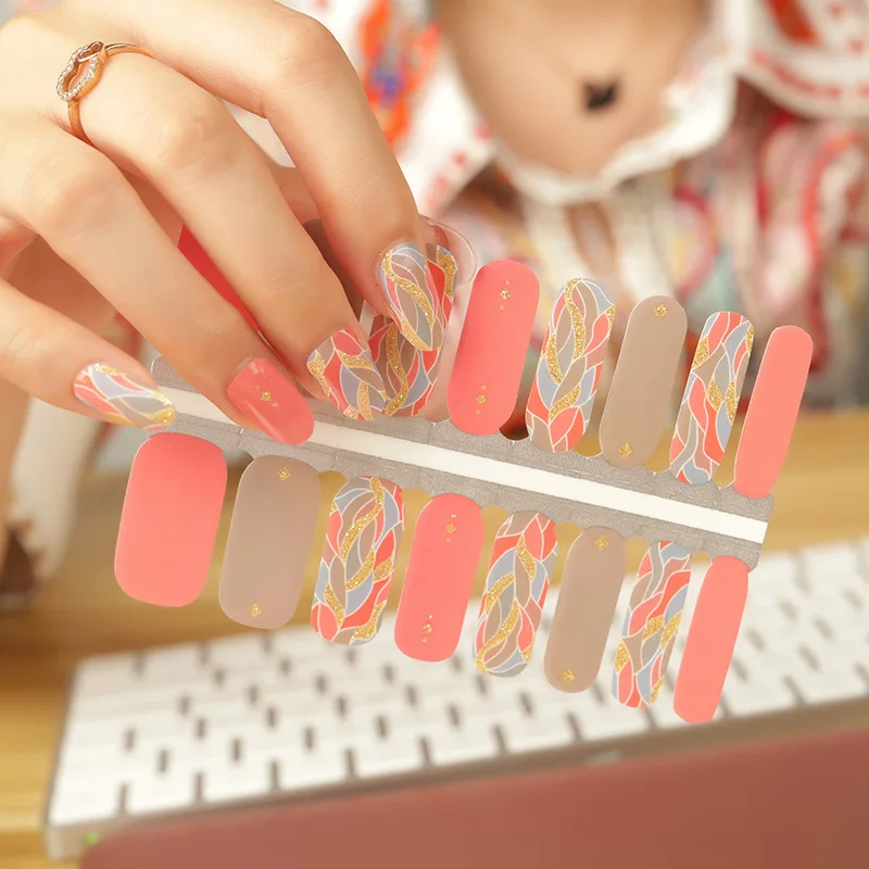 Jellyfish in the ocean pattern real nail polish strips nail wraps nail stickers