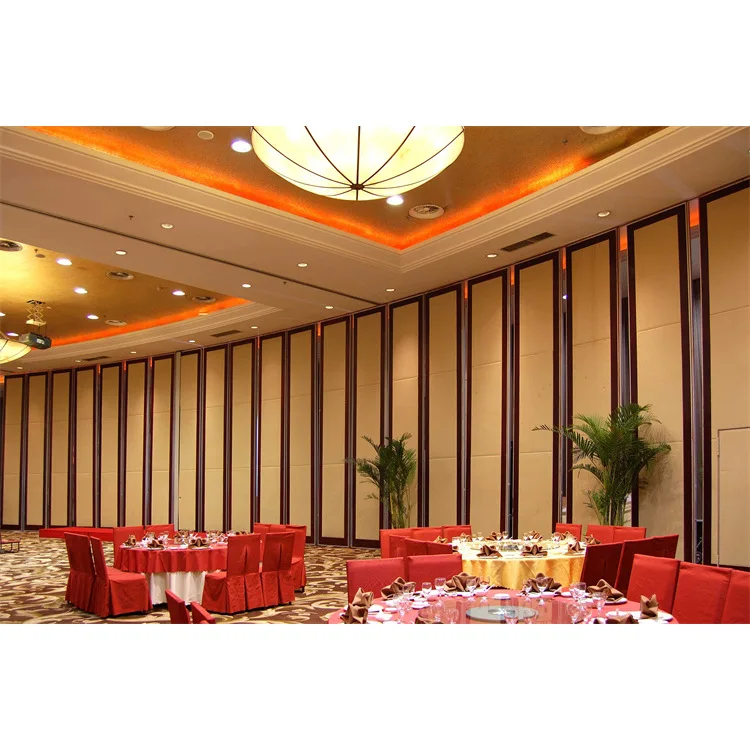 Soundproof Partition Wall Conference Room 80Mm Surface Raw Mdf Elegant Foldable Partition