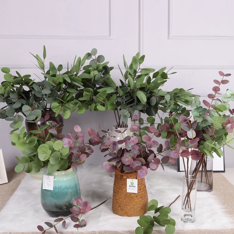 
Indoor Decorative Real Touch Tropical Green Plants Artificial Banana Palm Eucalyptus Monsteras Leaves for Sale 
