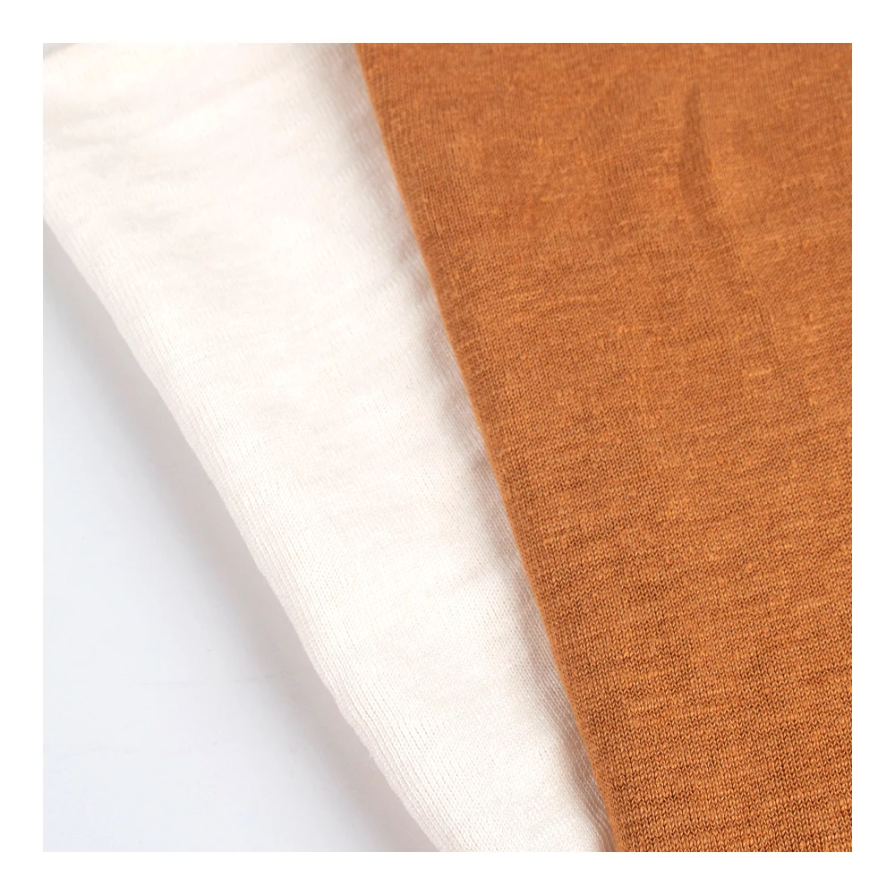 22005-100% Natural Organic Hemp Knitted Jersey 365gsm, Pure Hemp Knitted Jersey Fabric