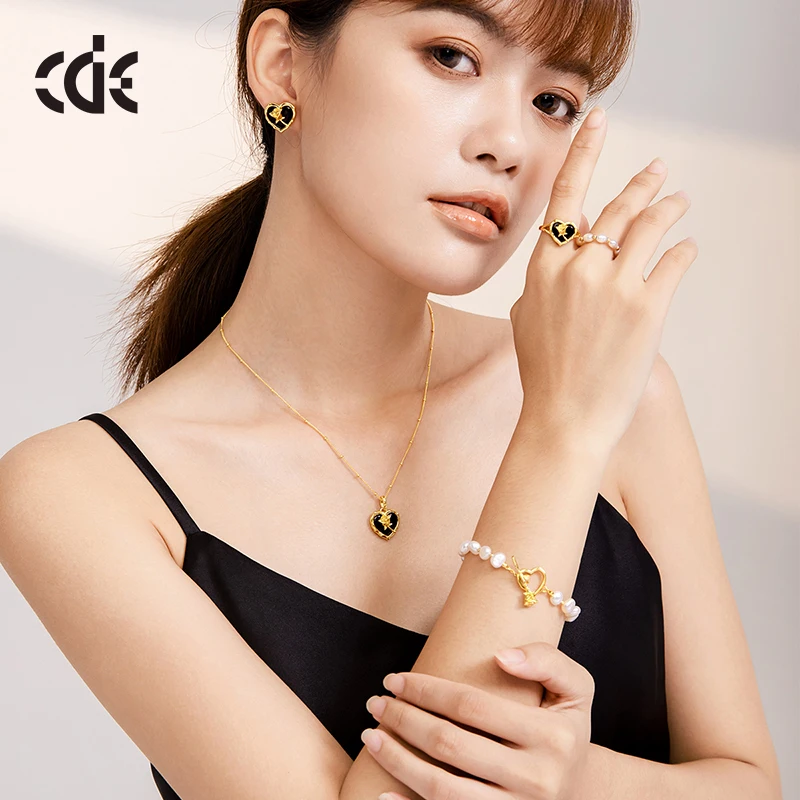 CDE YB0731 Fine 925 Sterling Silver Jewelry Wholesale Freshwater Pearl&Rosette FlowerBracelets 18K Gold Plated Bangle/Bracelet