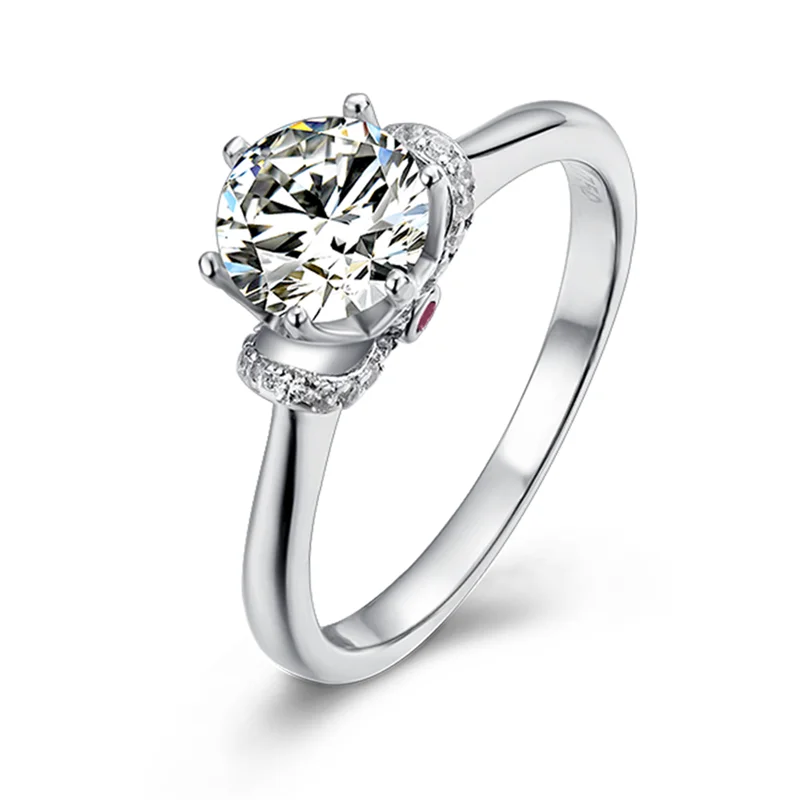 
Fast shipping Luxury Women Brilliant Cut Moissanite Ring 925 Sterling Silver 