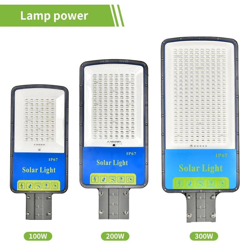 Solar Street Light Die Cast Aluminum Housing Smart DC Voltage Outdoor Lighting Price 100W 200W 300W LED Streetlights