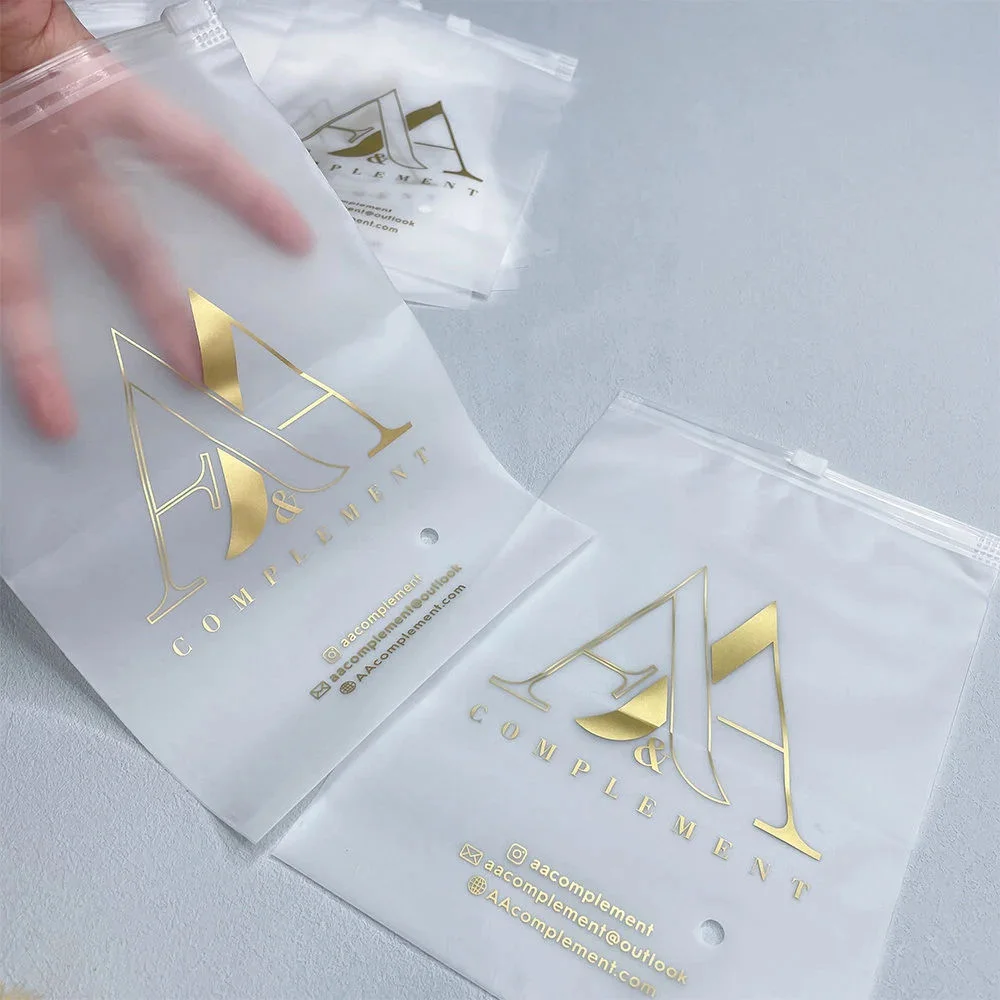 Customized Printed Underwear Matte Frosted Zip Lock Ziplock Clothing Packaging Plastic Zipper Bags With Logo