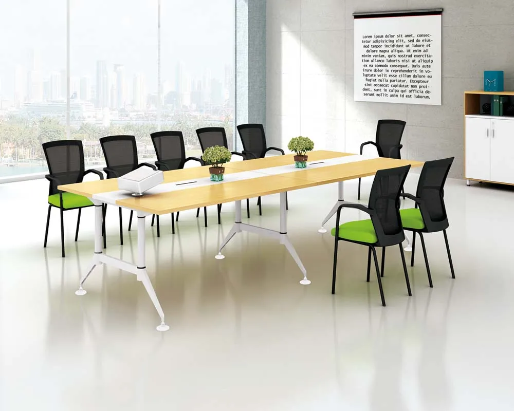 Moderate Office Furniture with MFC Desktops and Metal Legs  Rectangle Conference Room Table