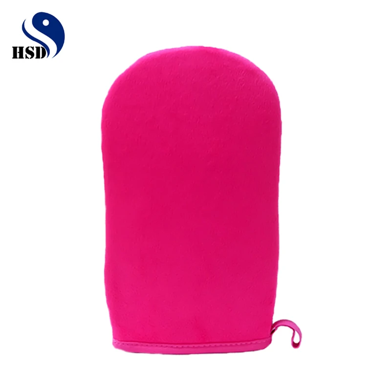 Outer Arc Microfiber Velvet Spray Tan Mitt Pink Sponge Soft Velvet Self Tanning Mitt Applicator Kit