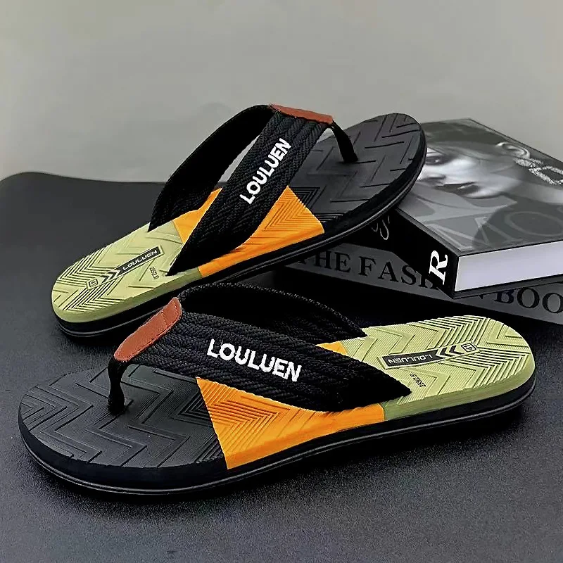 Dropshipping men slipper summer wholesale 2022 outdoor wear beach men shoes flip flops
