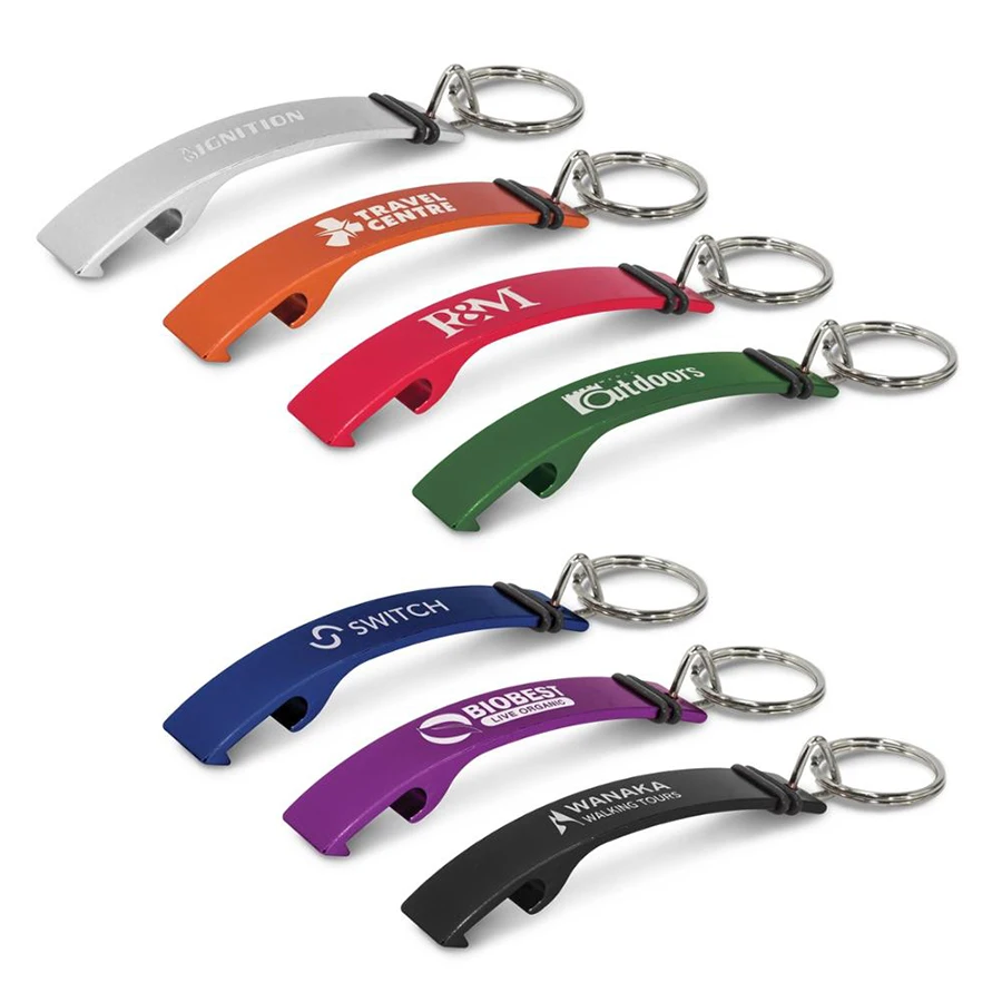 Promotional Buy Bulk Wholesale Custom Logo bottle opener keyring Metal Wine Functional Aluminum Beer Bottle Opener Keychain