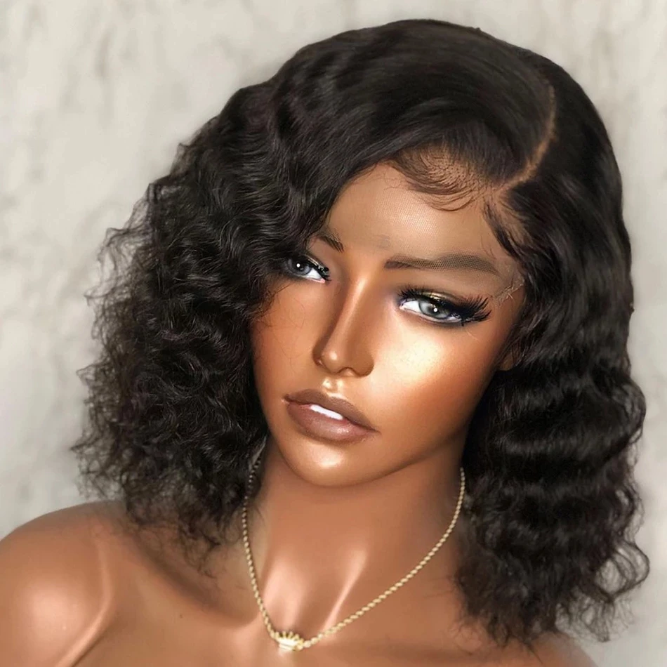 Loose Curly Wave Black Short Bob Wig suitable for black women Synthetic Hair Wigs short synthetic hair wigs