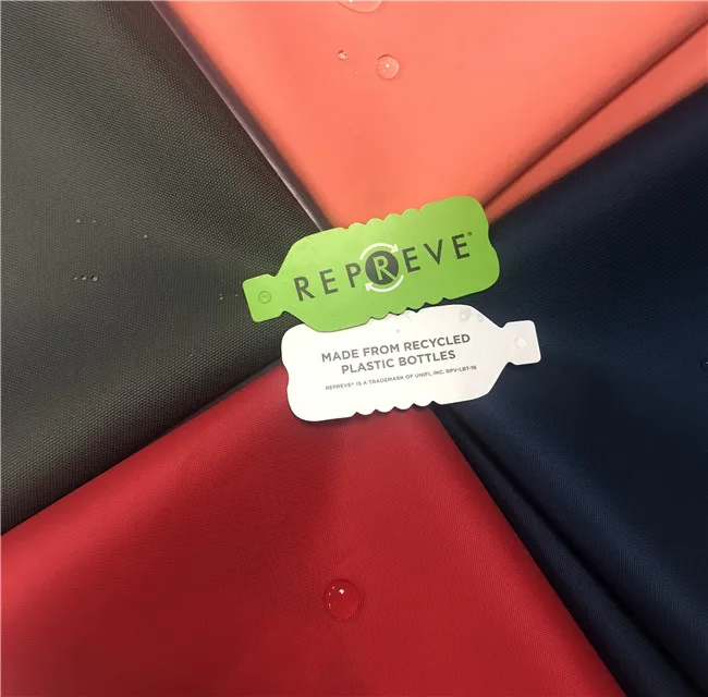 Eco-friendly GRS recycled polyester RPET pongee waterproof Shell garment Fabric