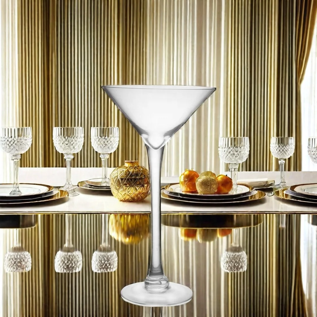 Оптовая продажа стеклянные вазы для мартини центральные части