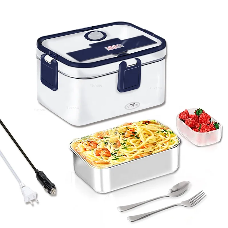 Electric Lunch Box 80W Heating Food Warmer Heater 1.8L Larger Capacity 3 In 1 Portable Heated Lunch Boxes for Adults
