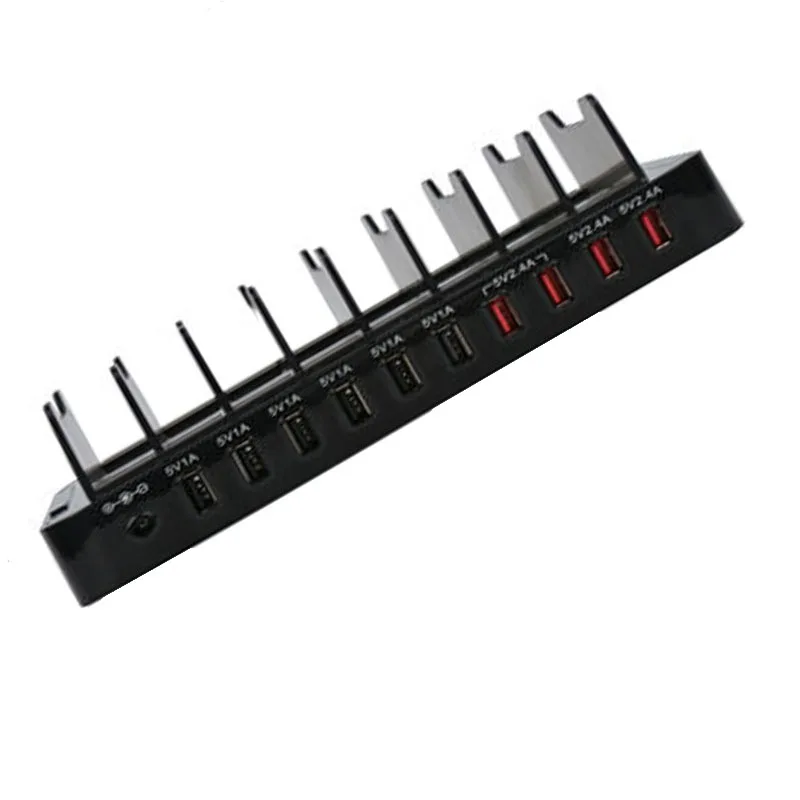 Hot selling 10 port USB fast power charging station