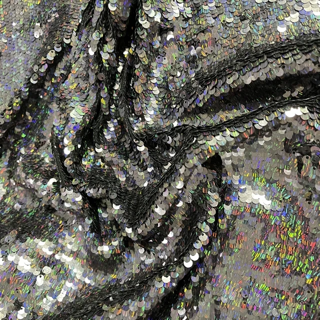 Design Cheap Luxury Full Tulle Embroidery Multi Color Rainbow Tulle Sequin Fabric For Maxi Party Dress