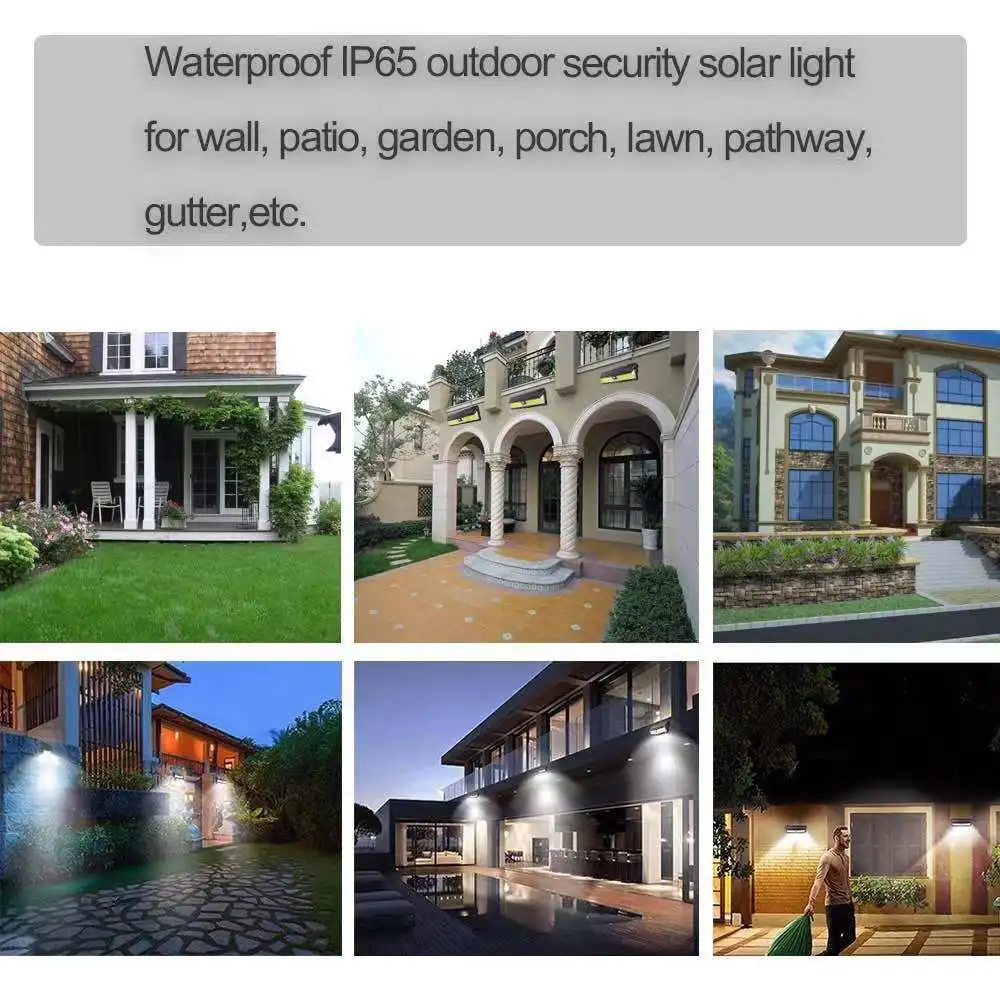 New 118/180 Led COB Solar Lights Outdoor Wireless Waterproof Motion Sensor Lights Wide Angle Solar Wall Security Lights