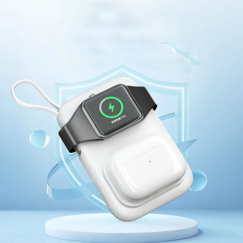 New trend watch 5000 mAh wireless magnetic suction mobile power bank