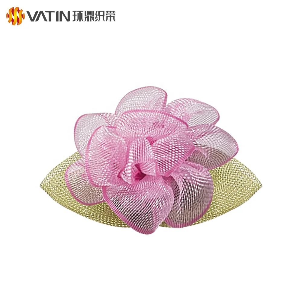 Wholesale Custom Fancy Colorful Sheer Organza Artificial Flower For Wedding Car Decoration