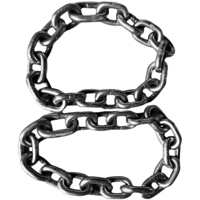 Galvanized DIN5685 Short Double Loop Link Chain Weldless Knotted Chain