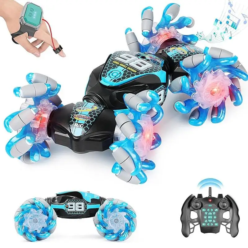Expanding Wheel Gesture Sensing RC Twist Car Toy With Flash Light Music Stunt Remote Control Drift Car Toy Radio Control Twister