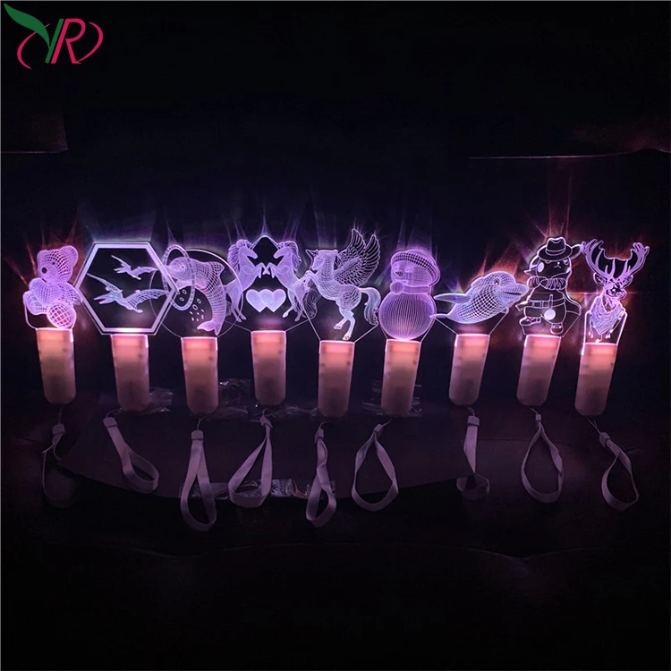 Super Bright Concert Fashion Show Light Stick Party Festivals Big Star Heart Shape Led Stick Led Stick Movement Detector