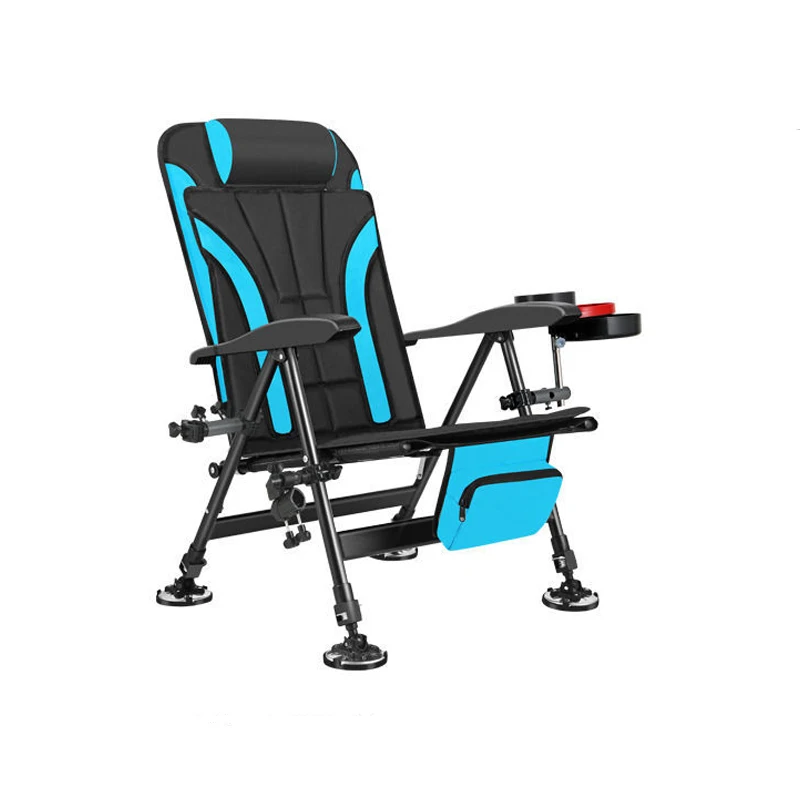 Wholesale Five Gear Adjustable Backrest Lift  Outdoor Portable Folding Recliner Camping Garden  Chair