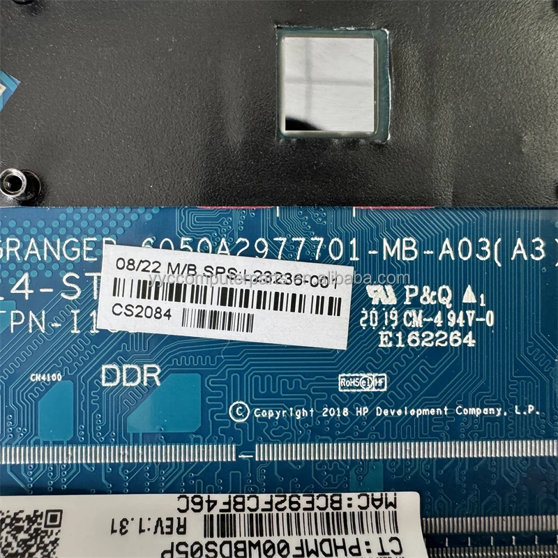 L23236-001 Used For HP Laptop 14-ck 240 G7 Motherboard 6050A2977701-MB-A03 With Pentium N5000 UMA DDR4 100% Tested