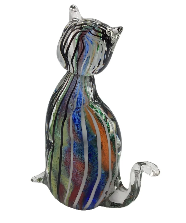 Pretty Decorations Antique Cat Glass Figurines