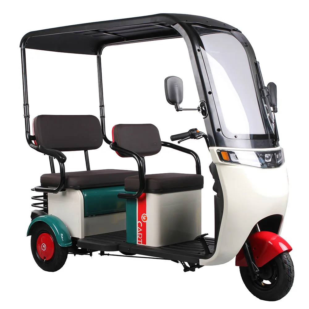 China Factory 2023 New Model 3 Wheels Electric Passenger Tricycles With Roof Three Wheel Scooter For Adult