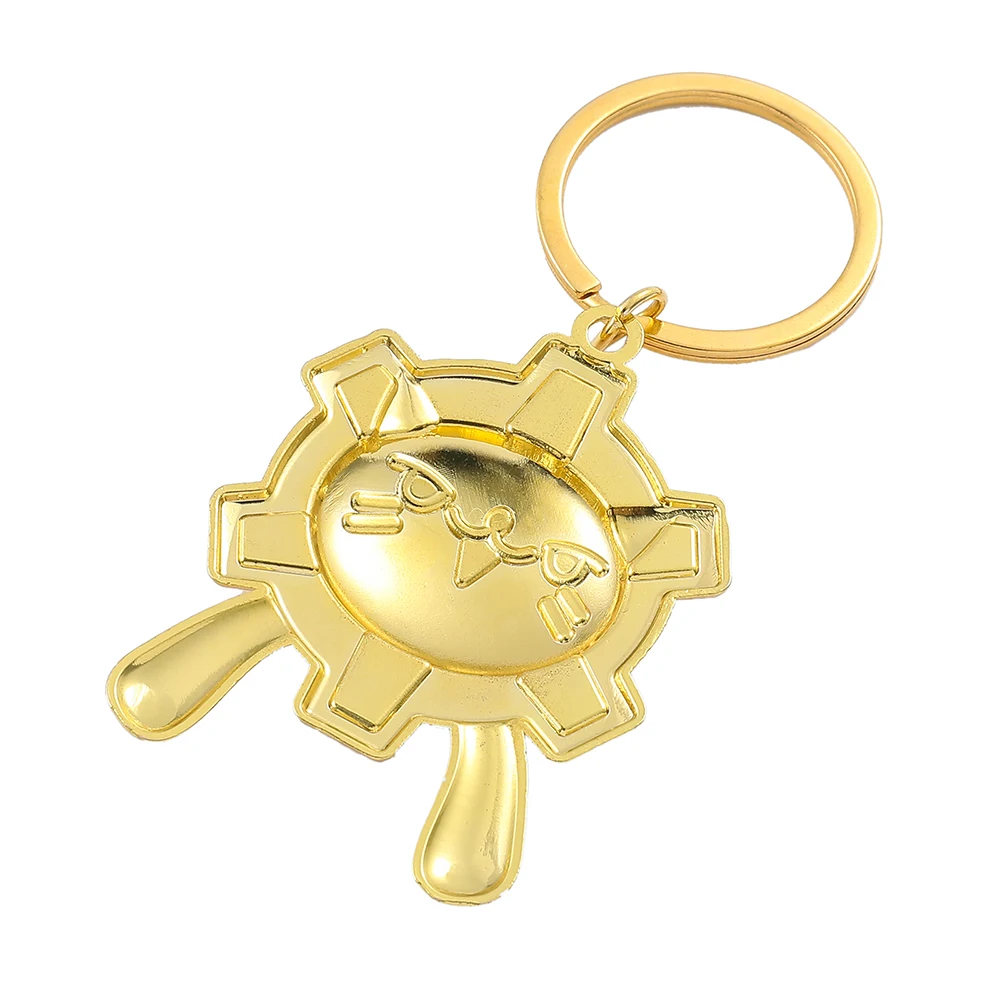 Little Lion Hai Wei Zhi Miao Metal Keychain with Embossing Printing Solid Metal Design