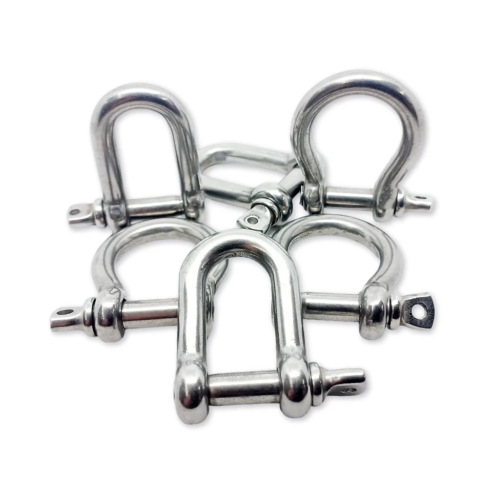 Heavy Duty 304/316 Stainless Steel G209 US Type Shackle Bow Shackle For Lifting Rigging