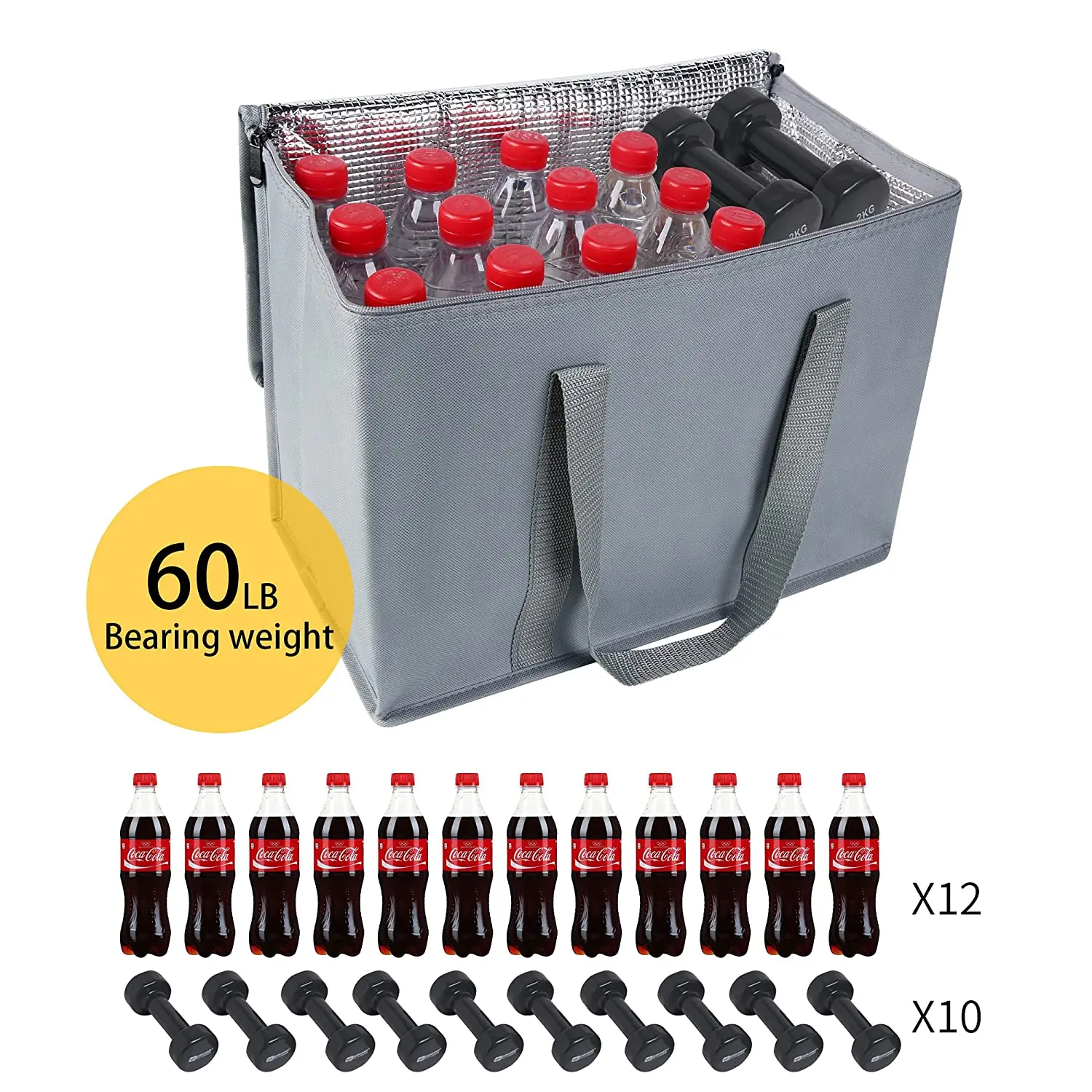 Insulated non-woven freezer bag ice cream lunch beer insulated ice bag solid color free cooler bag