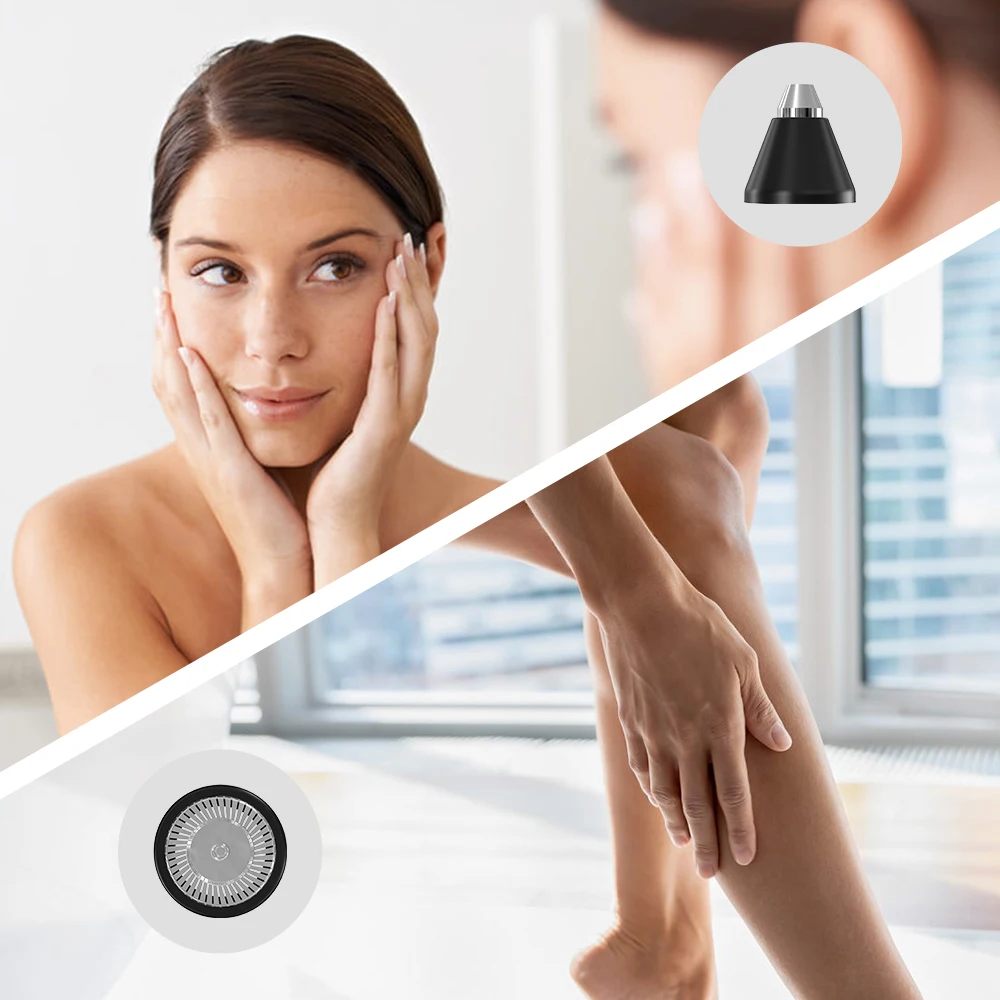 Electric Epilator Eyebrow Trimmer Painless Razor Shaver Female Body Facial Lipstick Shape Hair Removal Women Portable 2 in 1 Oem