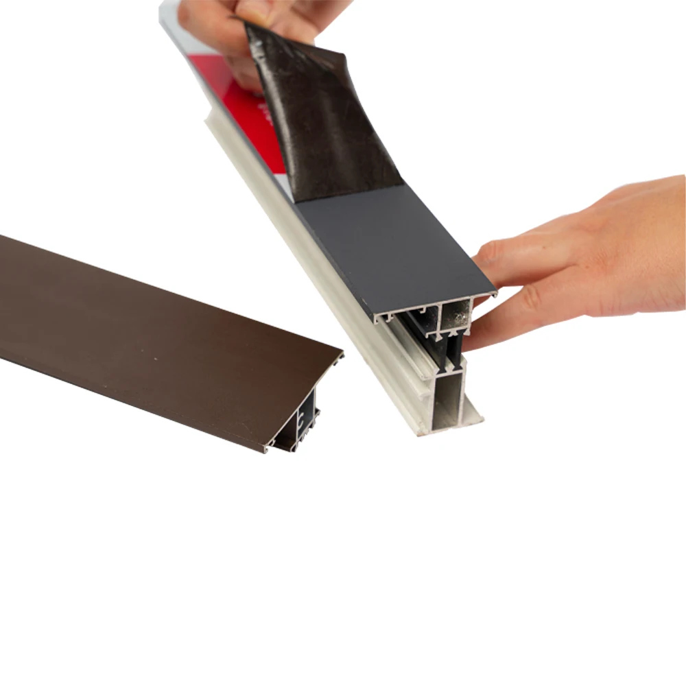 China Supply Black and white Acrylic Glue Customized Printing PE Adhesion Protective Film For Aluminum Extrusive Profile