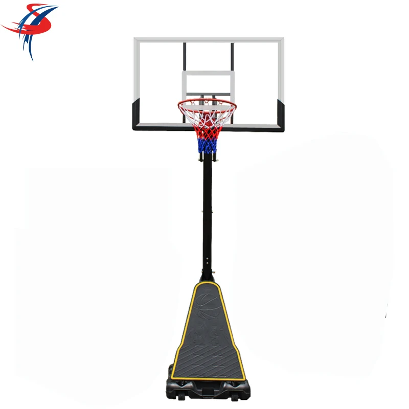 SA Q024 Outdoor Power Lift Adjustable Basketball Stand With metal ring Basketball Board net system