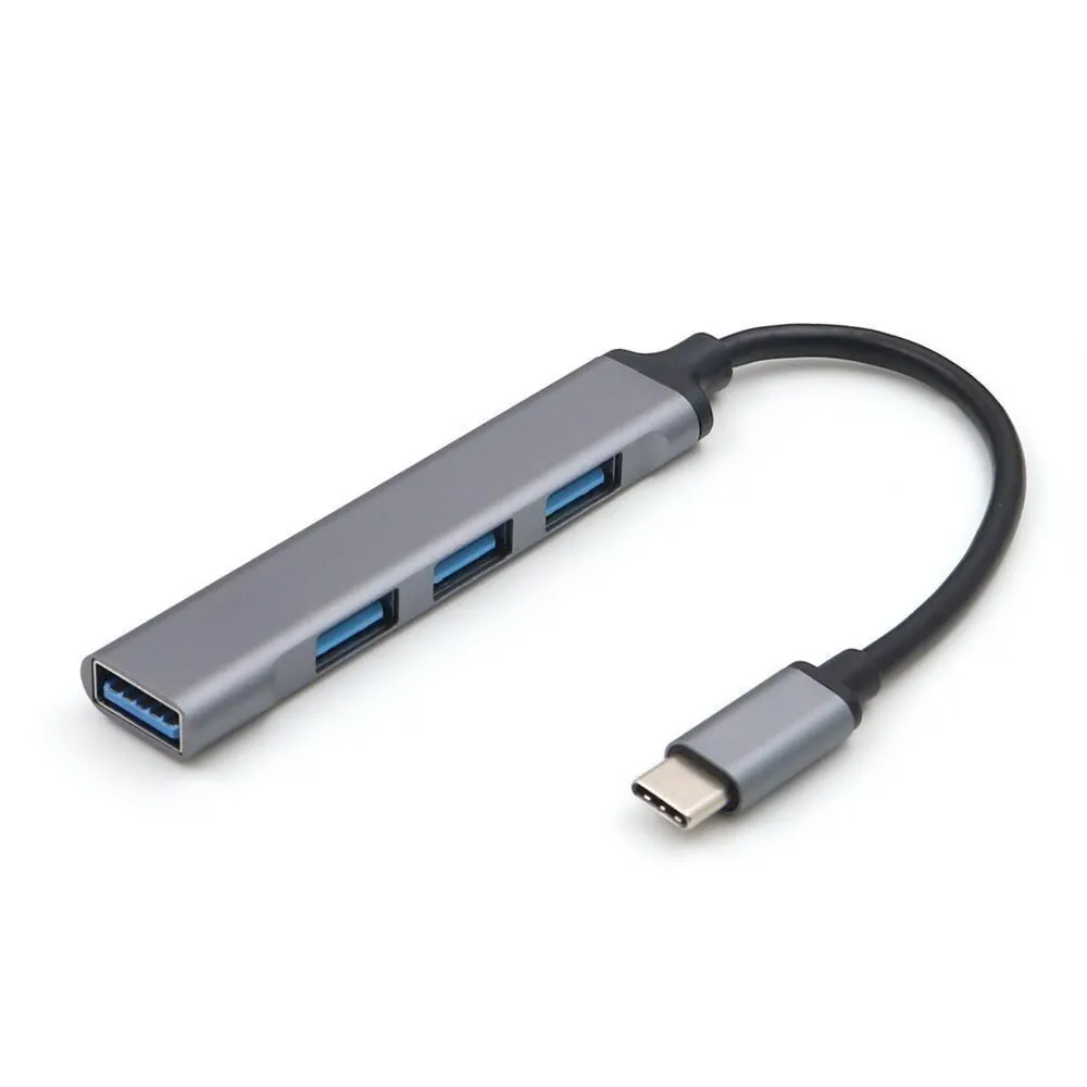 USB3.0 5Gbps Data Dock Station USB C Hub USB-C to USB-A Hubs 4 Ports Multiport Type-C 3.0 Aluminum Type C OTG Adapter